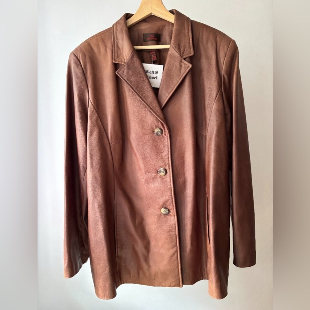1990s Brown Leather Danier Jacket | Made in Canada
